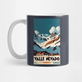 A Vintage Travel Art of Valle Nevado - Chile Mug